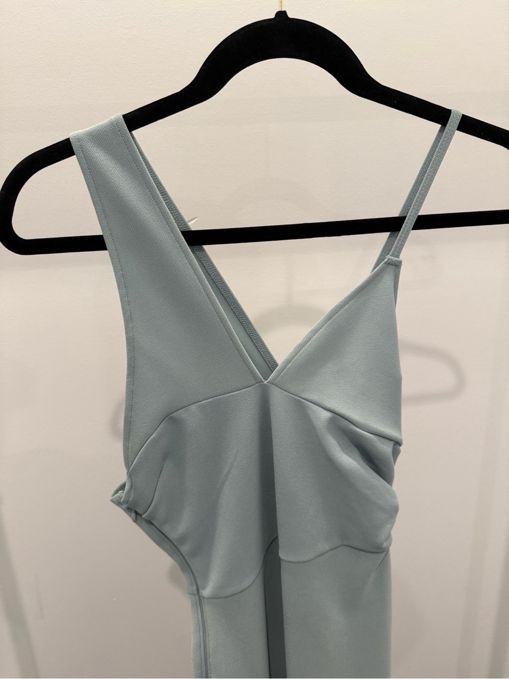 Abercrombie & Fitch Light Blue Asymmetrical Bodycon Midi Dress Size XS - Picture 6 of 12